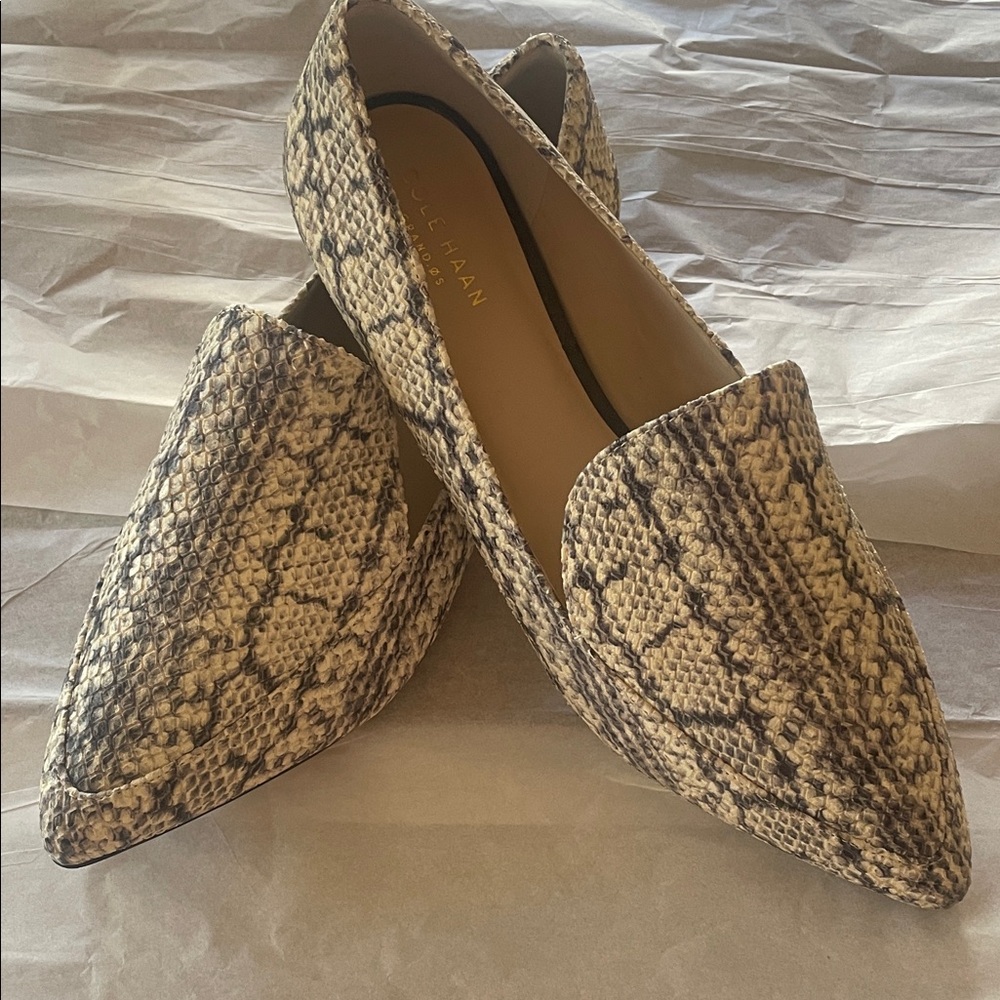 NWT Cole Haan Python Patterned Loafers 8 1/2 NWT - image 1
